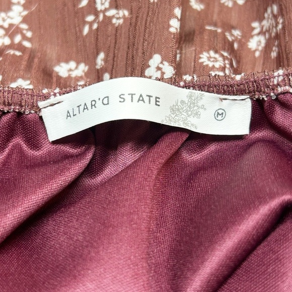 Altar’d State Kamari Floral Cropped Boho Babydoll Top Size Medium - Picture 5 of 6